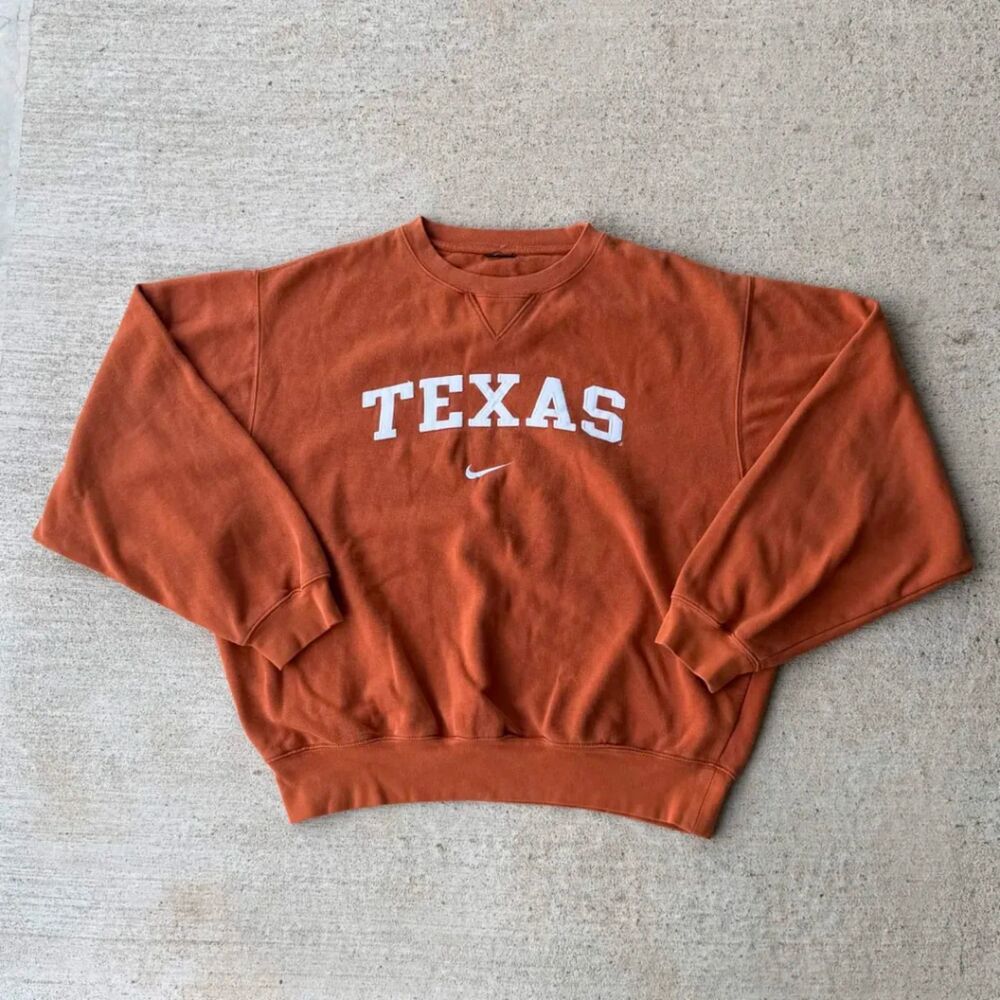 Vintage 2003 Nike Center Swoosh Texas Longhorns Sweatshirt Burnt Orange XL